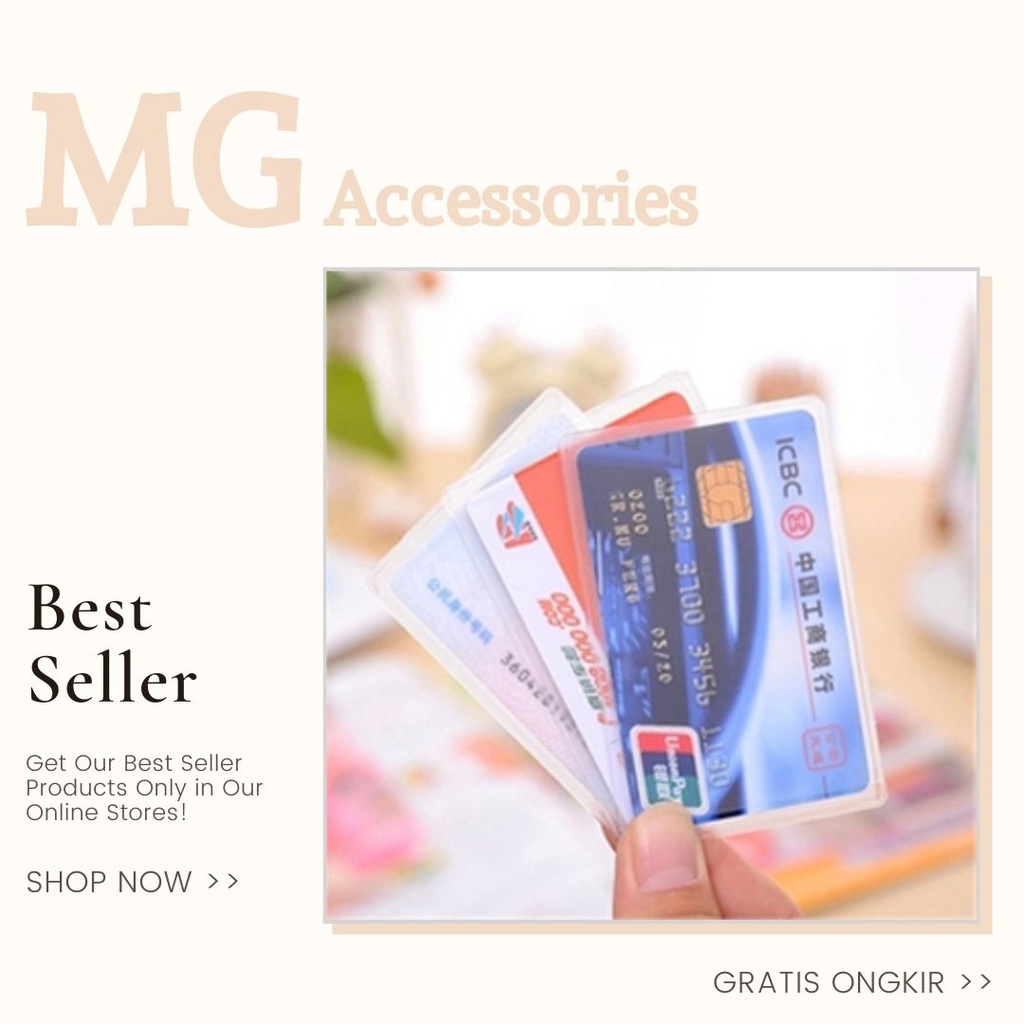

Plastik Pelindung Kartu ATM SIM KTP Etoll Cover Plastic ID Card Praktis