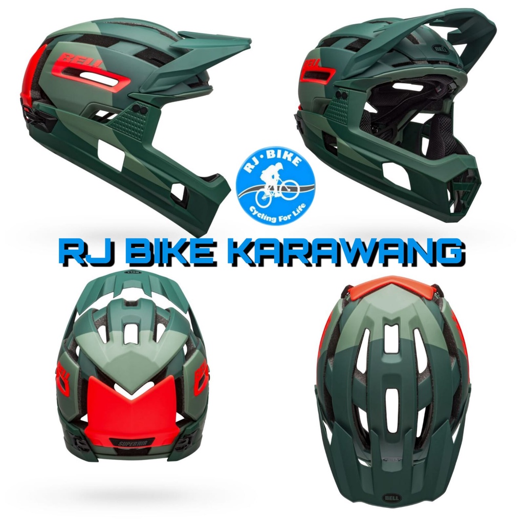 Helm Sepeda Fullface Bell Super Air R Spherical Enduro AM Mips