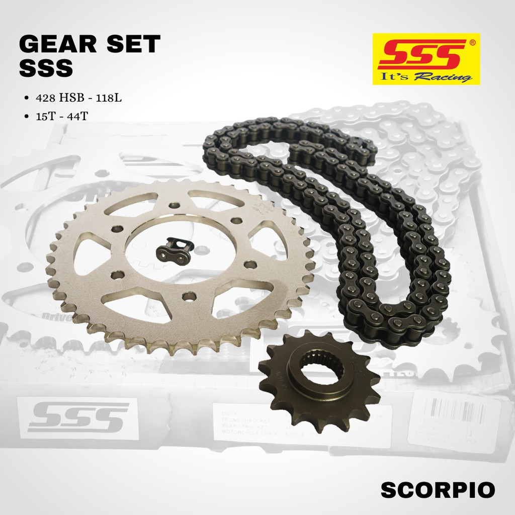 Gear gir paket set SSS Scorpio 428 15 44