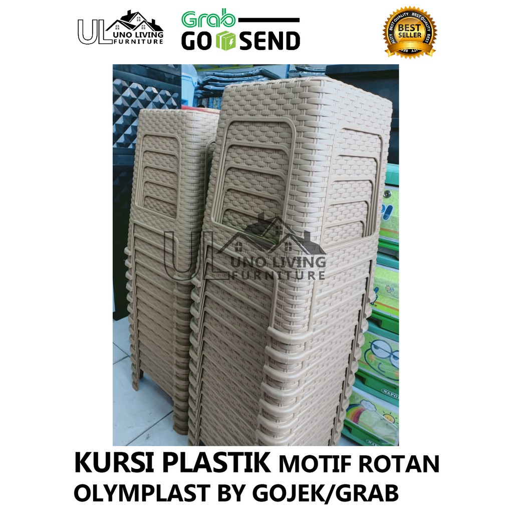 PROMO! KURSI BASO PLASTIK ROTAN / KURSI PLASTIK / KURSI BASO MOTIF ANYAMAN PLASTIK KURSI ROTAN BASO-1