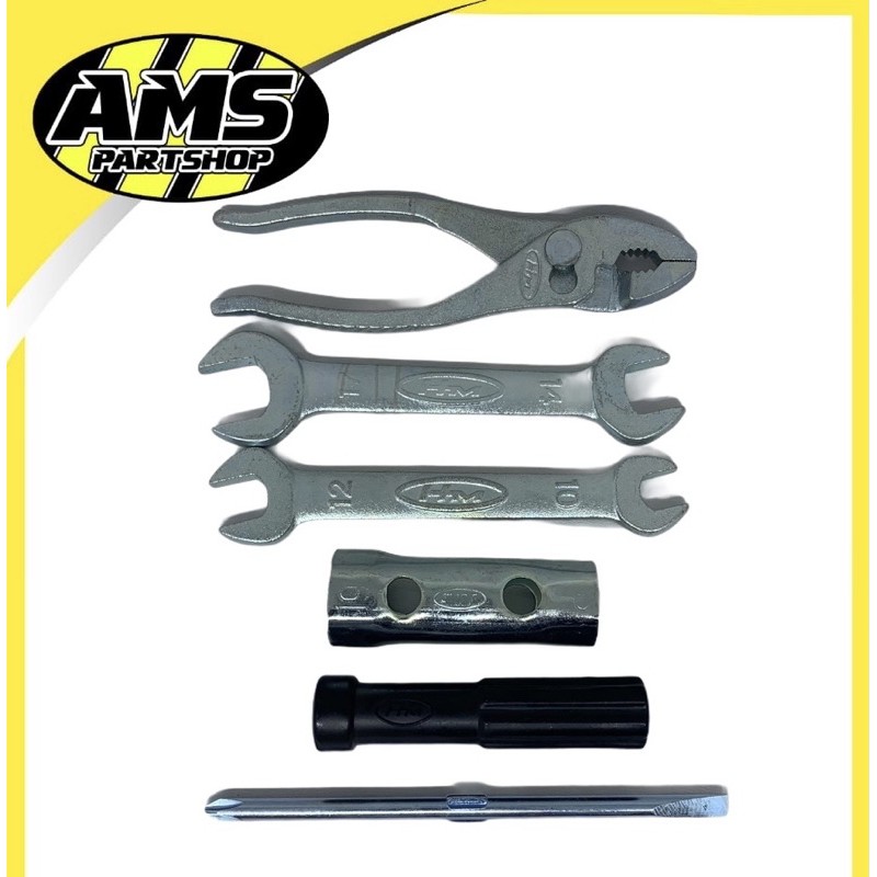 TOOLKIT MOTOR / TOOL SET ASPIRA 5PC  KUNCI BUSI / TANG / OBENG + / - KUNCI PAS 10 / 12 DAN 14 / 17-3