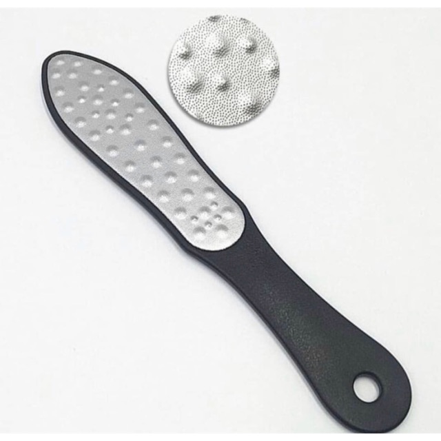 STAINLESS STEEL Asah asa gosok callus 2 sisi nail file kikir / callus remover plat pedicure