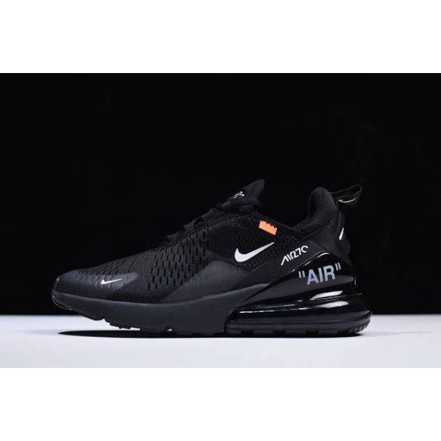 SNEAKERS COWOK HITAM BIRU MISTY  Nike Air Max 270 Full Black Premium Original