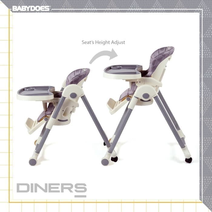 kursi makan babyodes diners CH-012BP baby does diners high chair