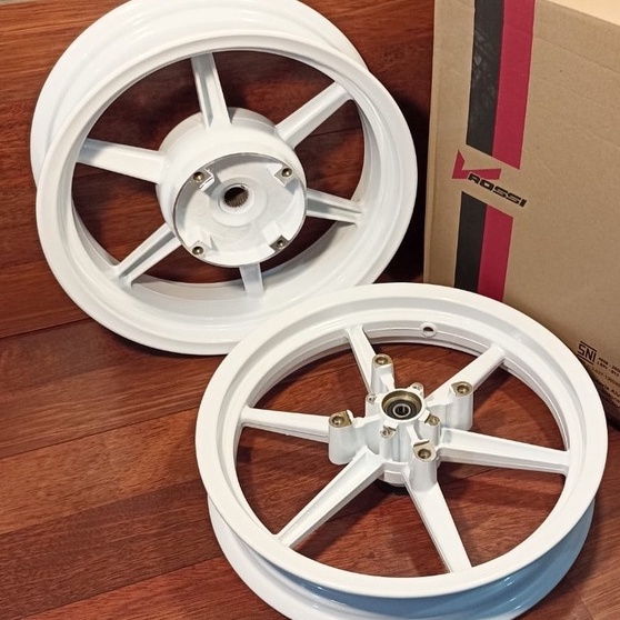 VELG PCX 150 VROSSI VENOM STARMAX 2 PUTIH DIAMETER 250/400 RING14 SET DEPAN BELAKANG - VROSSI