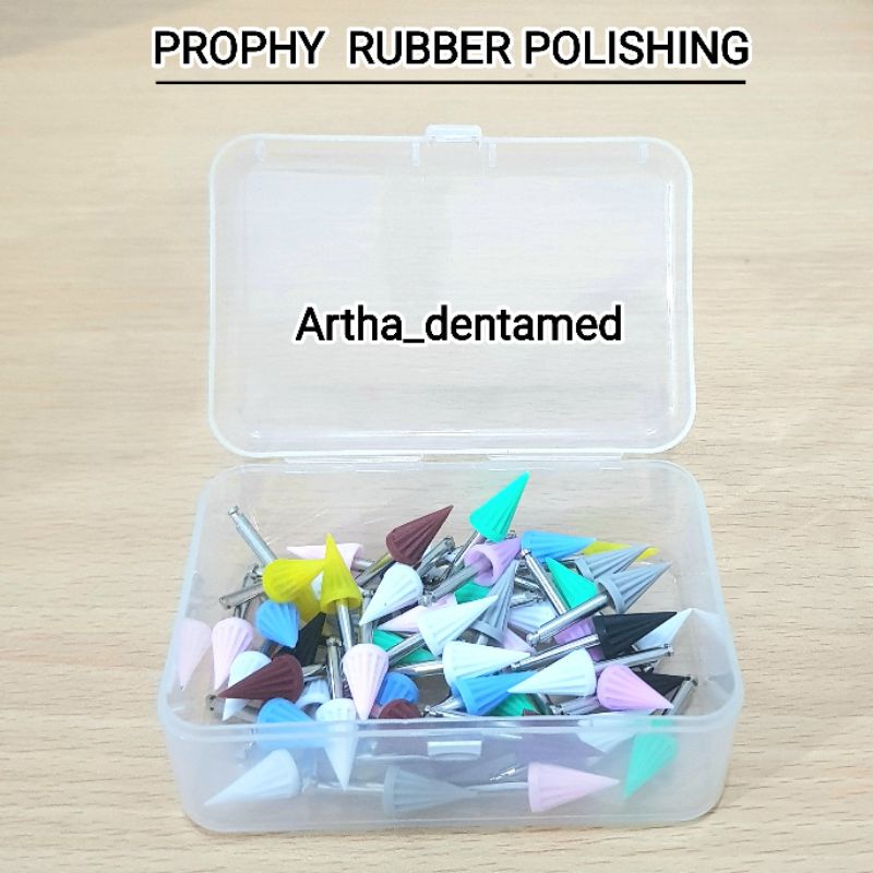 Dental Prophy Rubber Polisher Polishing Karet / Bur poles gigi karet cup 1 pcs