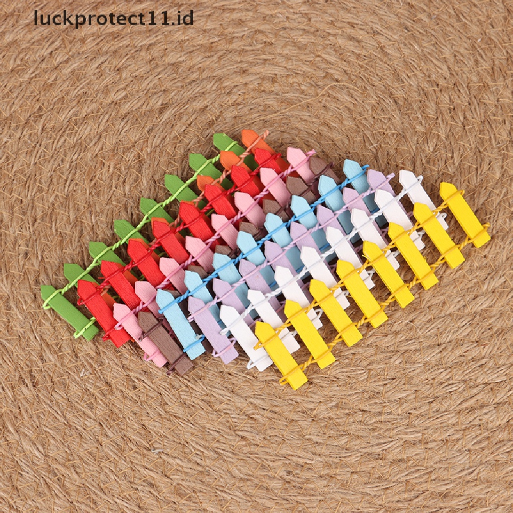 &lt; Luckprotect11. &lt; Luckproteksi5pcs Miniatur Pagar Kayu Diy Untuk Rumah Boneka