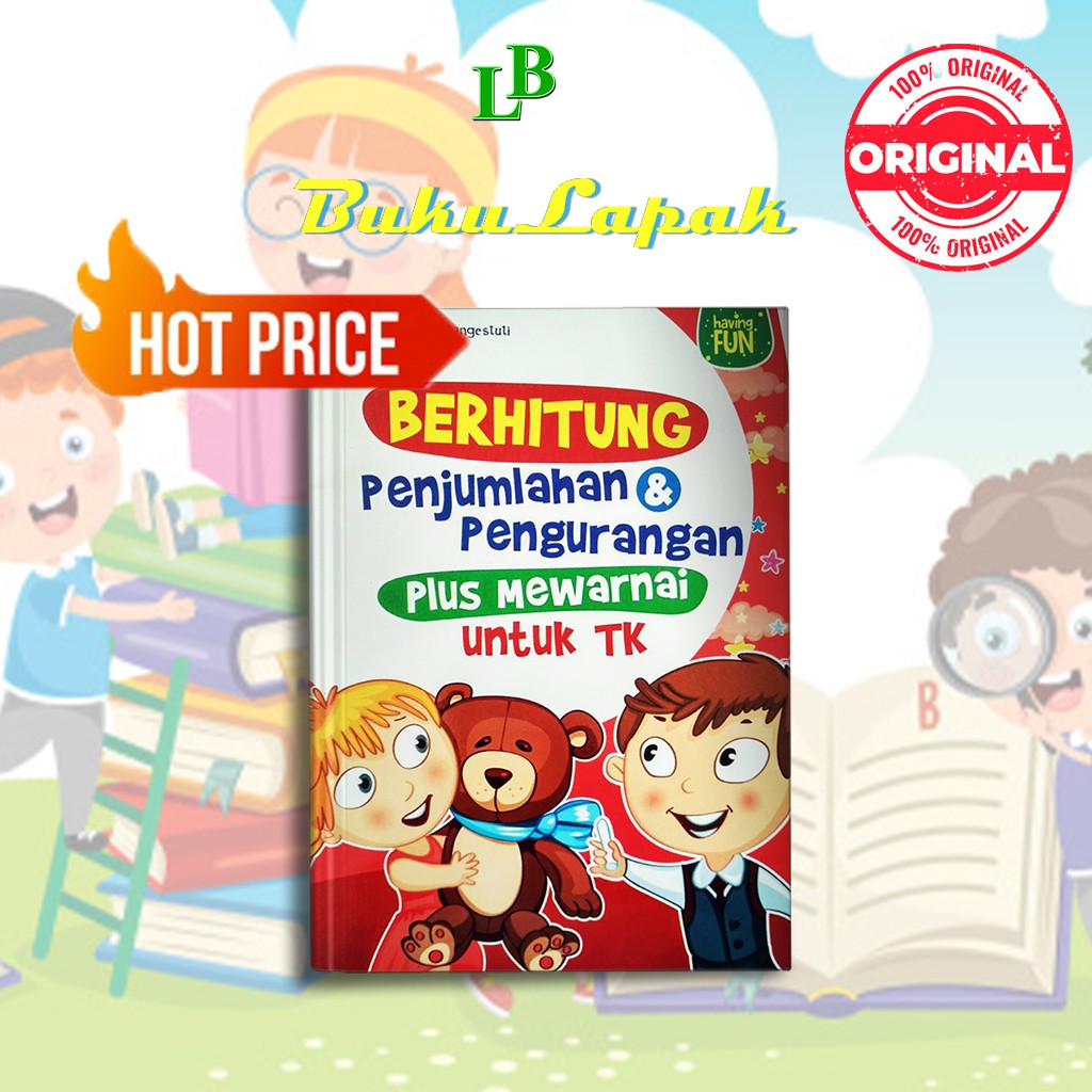 Buku Anak Tk Berhitung Penjumlahan Pengurangan Plus Mewarnai Untuk Tk Shopee Indonesia