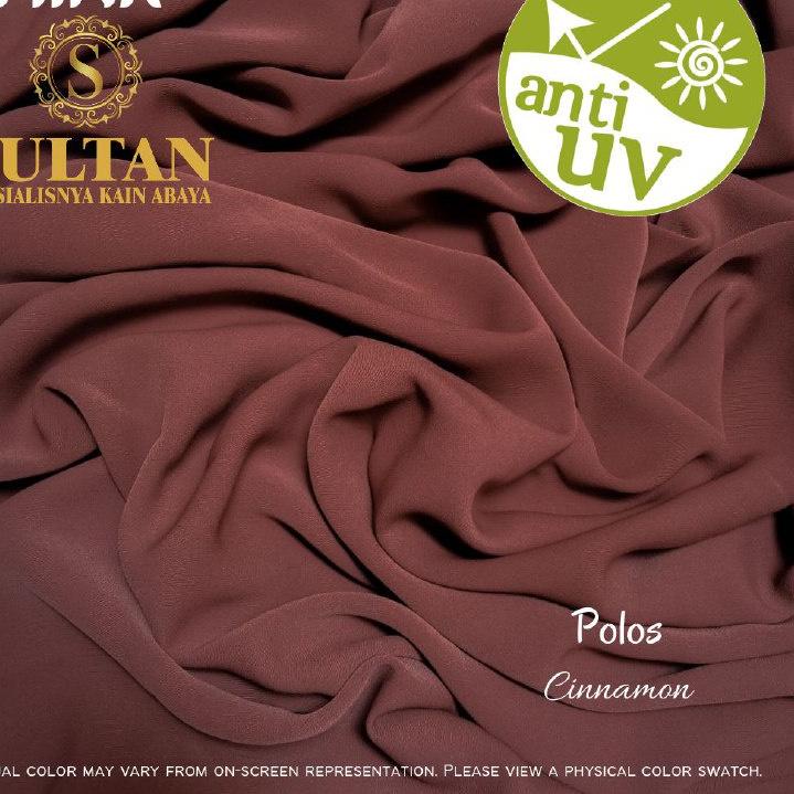 Penjualan Terbanyak.. 50CM MINA CINNAMON POLOS KAIN ANTI UV SULTAN