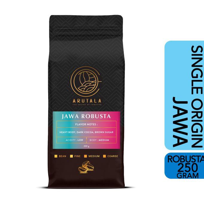 

Big Sale ARUTALA Kopi Robusta Jawa Java Coffee Indonesia 250 gram - Giling Halus Promo Awal tahun