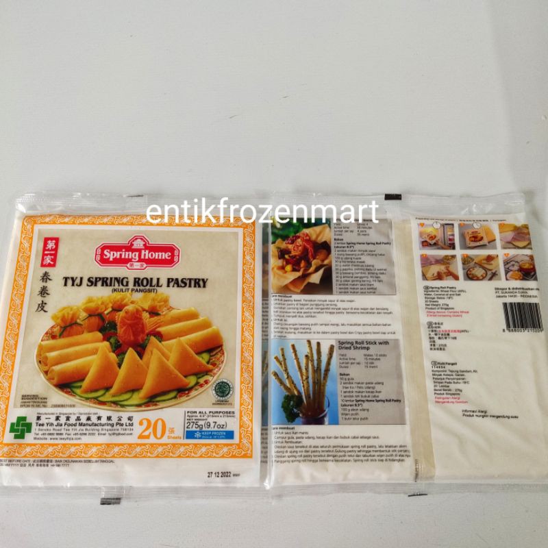 Kulit Lumpia / Pangsit Spring Roll Tyj Spring Home Ukuran Besar