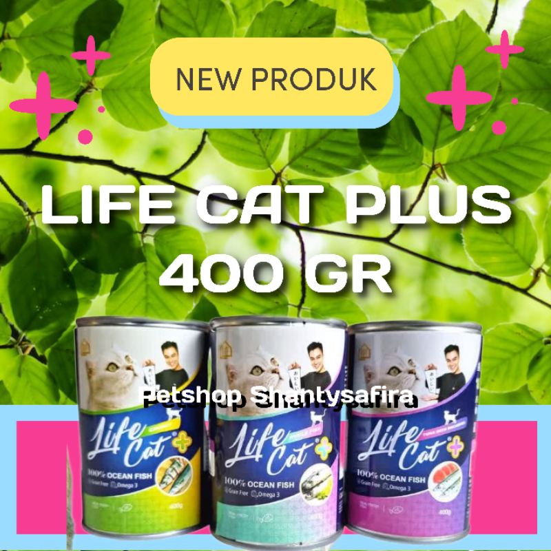 NEW PRODUK : MAKANAN KUCING LIFE CAT PLUS KALENG 400 GR LIFE CAT KALENG PLUS