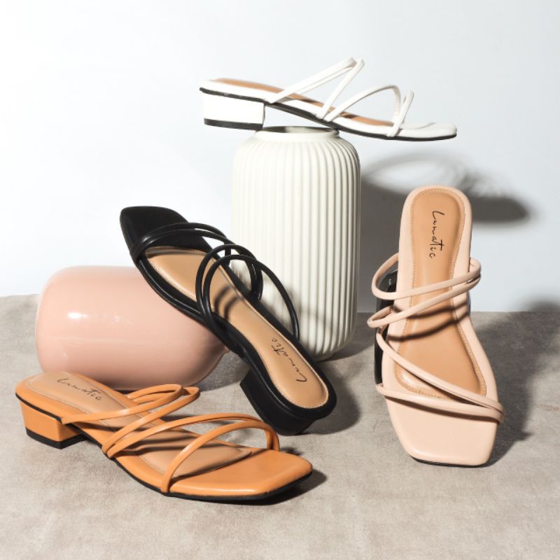 Sendal Hak Tahu Tali Wanita Heels 3cm Terbaru / Sandal Tali Wanita / Sandal Hak Tahu Wanita / Sandal
