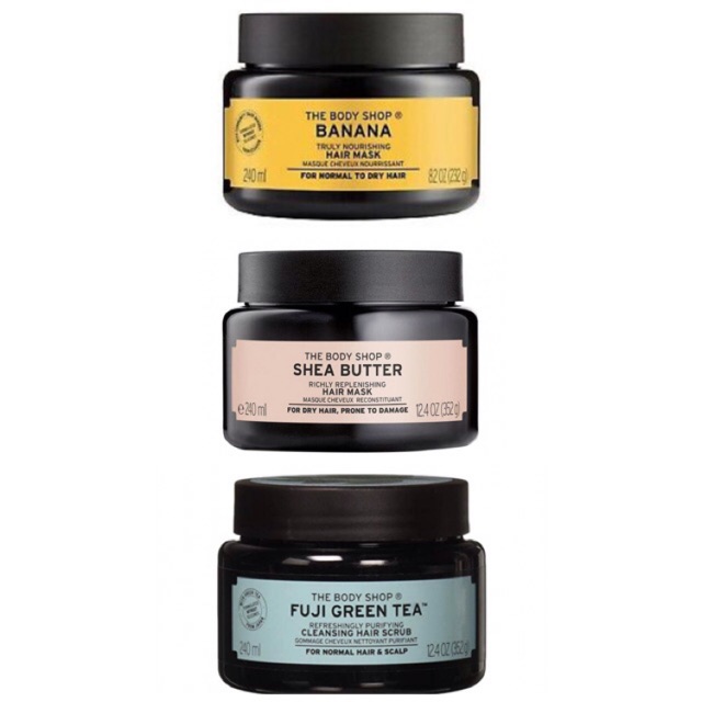 Jual The Body Shop Hair Mask Banana / Hair Mask Shea Butter / Hair