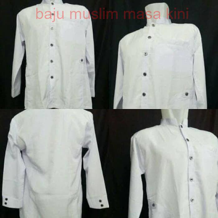 Jasko Modern Jumbo Jas koko putih premium/ baju muslim pria