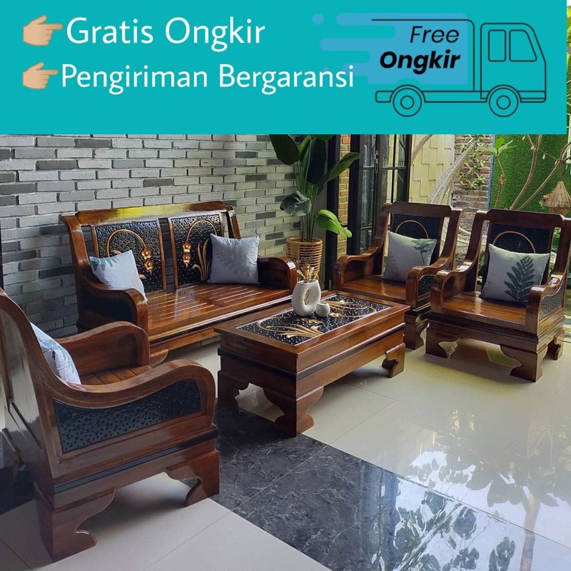Kursi Tamu Jati Jepara ( Set Kursi Tamu Jati )