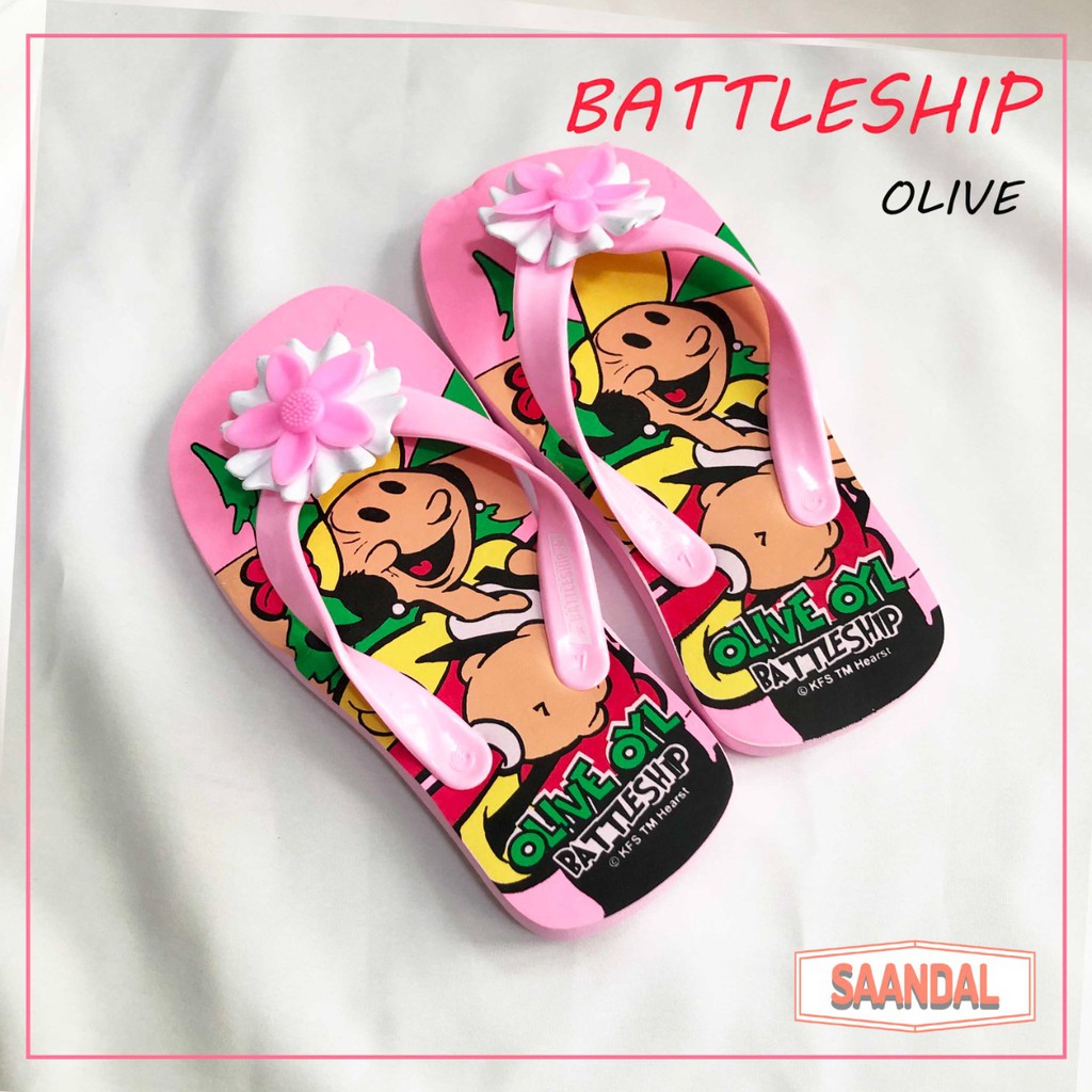 Sandal Jepit Anak Perempuan Warna Battleship Olive Oyl (Bisa Eceran)