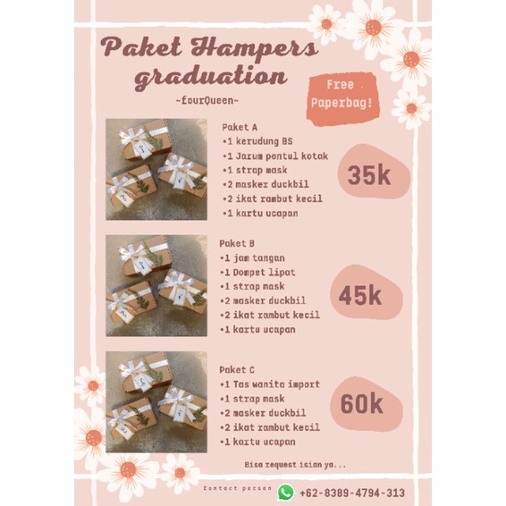 

pakethampers/giftUlangTahun/kado/giftgraduationdll
