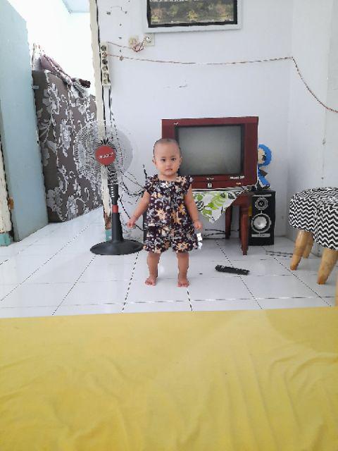 Setelan Batik Anak Babydoll Bahan Katun Dy01 Merah