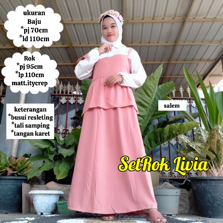 setrok itycrepe premium/setelan rok ity crepe murah