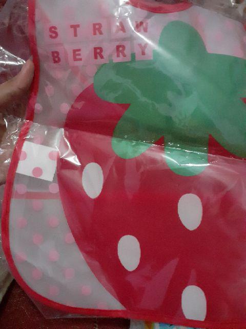 Celemek Makan Dengan Bahan Silikon Tahan Air Dan Gambar Kartun Lucu