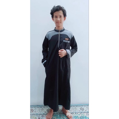 Jubah Gamis Remaja Pesantren Laki Laki  Usia 10-15 Tahun Katun Toyobo PUTIH dan warna lain/ jubah remaja tangan panjang toyobo fodu