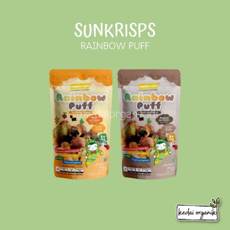 

Sunkrips Rainbow Puff / Sunkrisps Sus Kering Pelangi / Ori Isi Coklat / Keju Isi Coklat 50gr