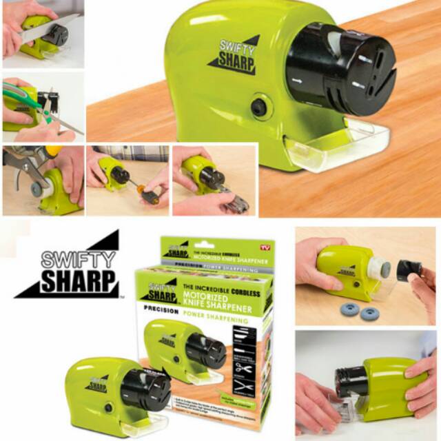 Swifty Sharp / Asahan Pisau Otomatis / Motorized Knife Sharpener A199