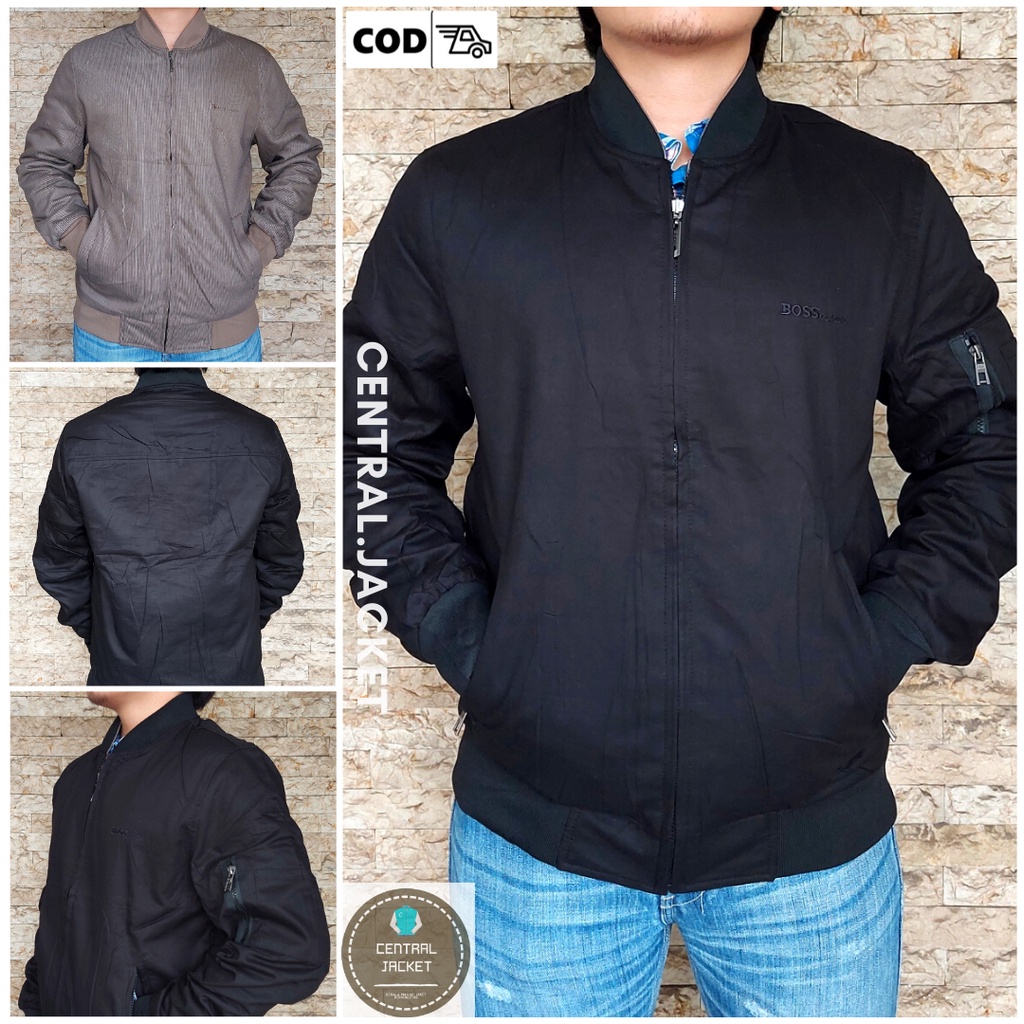 JAKET EBOSS CLASSIC BOLAK BALIK BOMBER - JAKET IMPORT BOMBER ORIGINAL 2in1