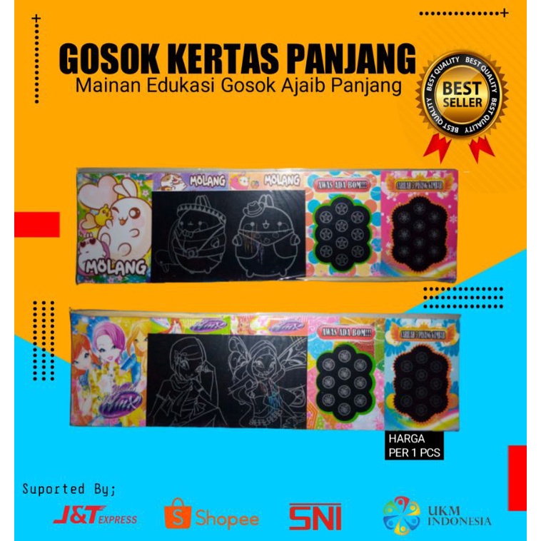 

Mainan Edukasi Gosok Gosok Kertas Lidi Panjang Buku Magic Black Ajaib