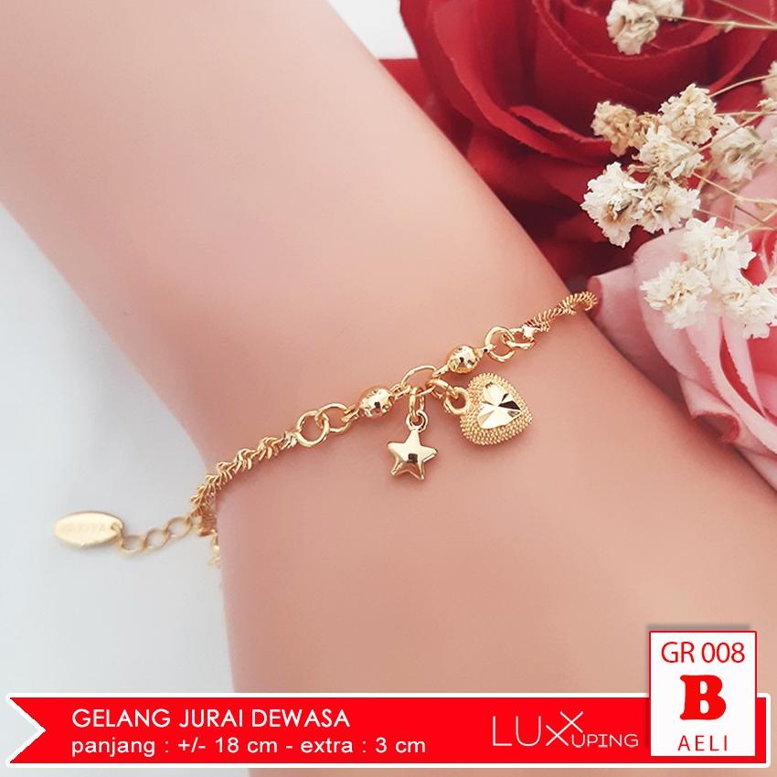 ㄼ GR 008 Gelang Jurai Dewasa Terlaris Anggun Perhiasan Emas Cantik Gelang Xuping Gelang Tangan Bola 