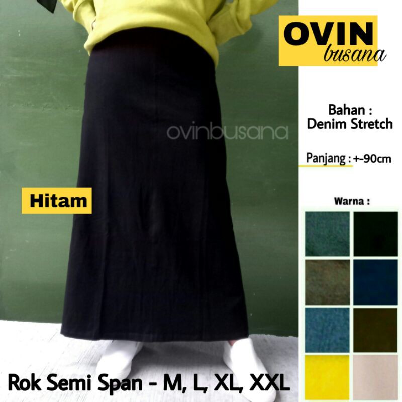 ROK SPAN KNITTED / ROK SPAN PANJANG STRETCH / Rok Rajut Korea Style / ROK SPAN DENIM POLOS / LONG BA