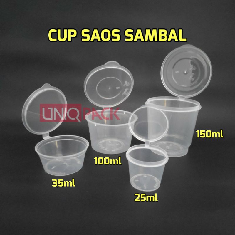 Jual Cup Saos Sambal 25ml 35ml 60ml 100ml 150ml/ Tempat Sauce Container