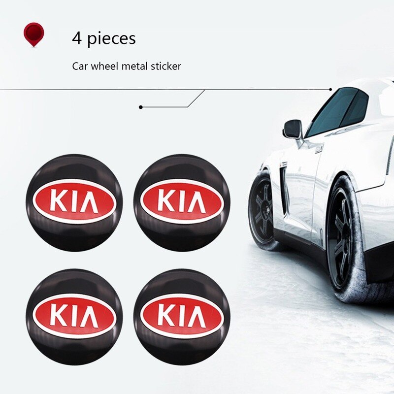 4 Pcs Sticker Emblem Dekorasi Velg Mobil Ukuran 56mm Untuk Kia
