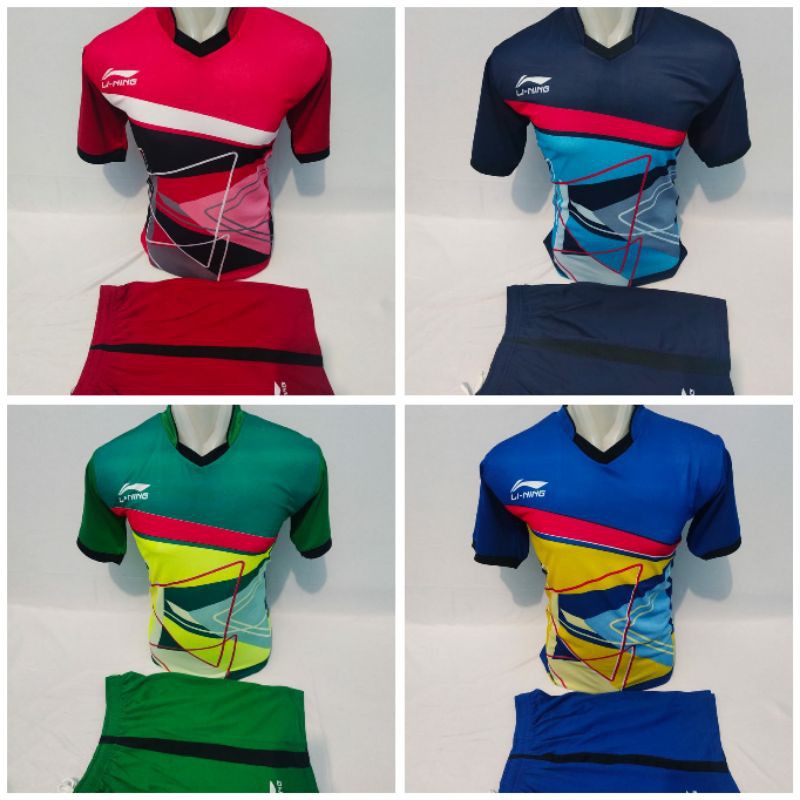 BAJU SETELAN OLAHRAGA BADMINTON PRINTING LINING 03