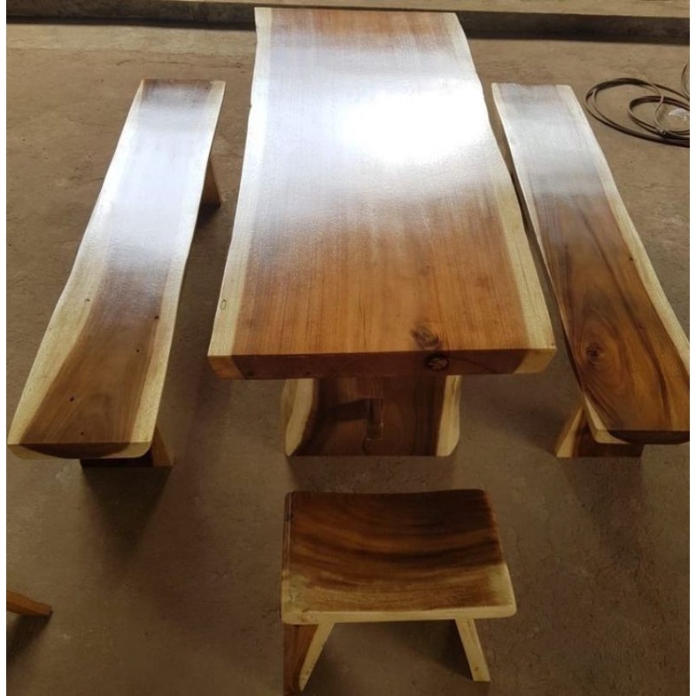 Set Meja Trembesi Meja Cafe Meja Trembesi Solid Set Meja Makan Trembesi