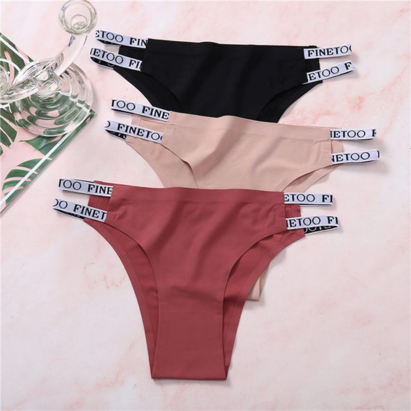 FINETOO FT37 Sexy Celana Dalam Wanita Thong Women Silky Panty Soft G-string