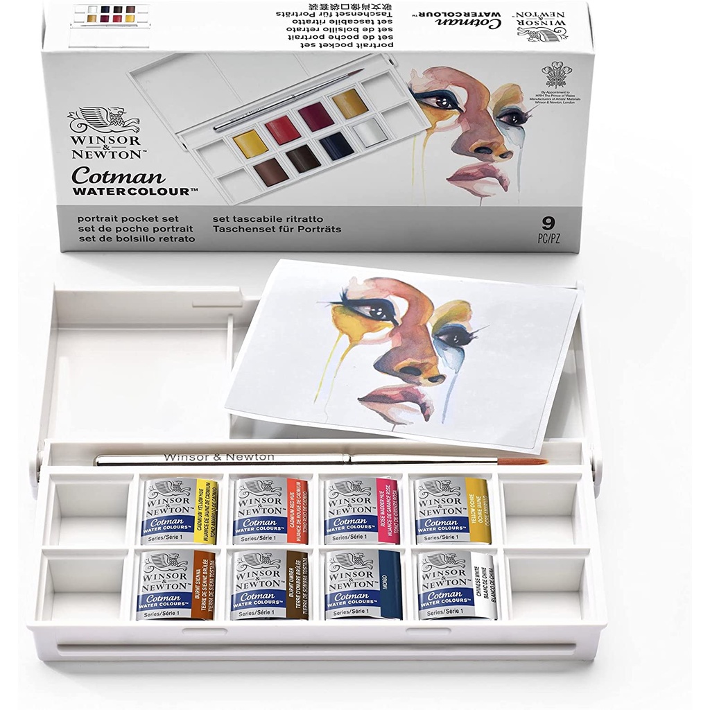 

Winsor & Newton Cotman Watercolour Portrait Pocket Set 8 Half Pans