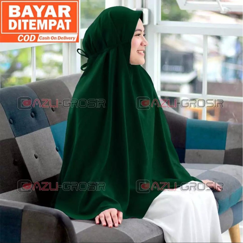 KHIMAR  Hijab Instan Jumbo Syari TALI non PET Wolfis Grade A