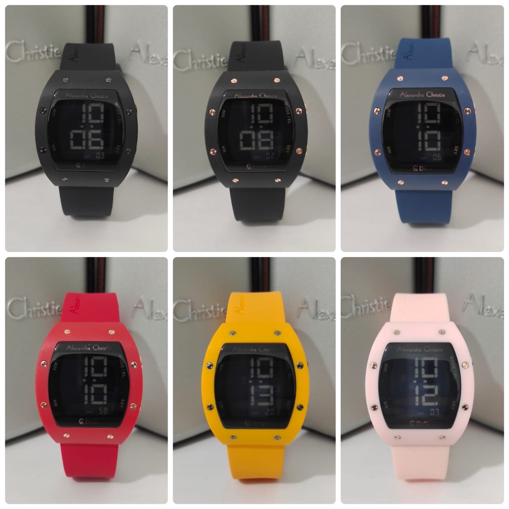 Alexandre Christie Wanita AC 9360 LH Digital Jam Tangan Original