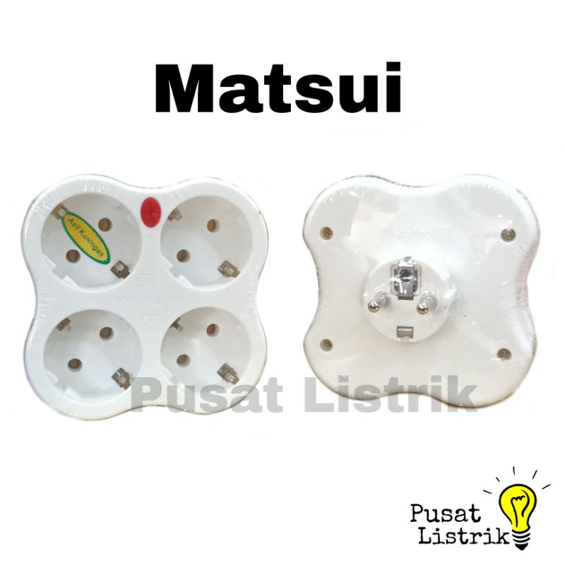 Steker T-Multi 4 Lubang Lampu LED Matsui Colokan 4 Lubang MT-314L