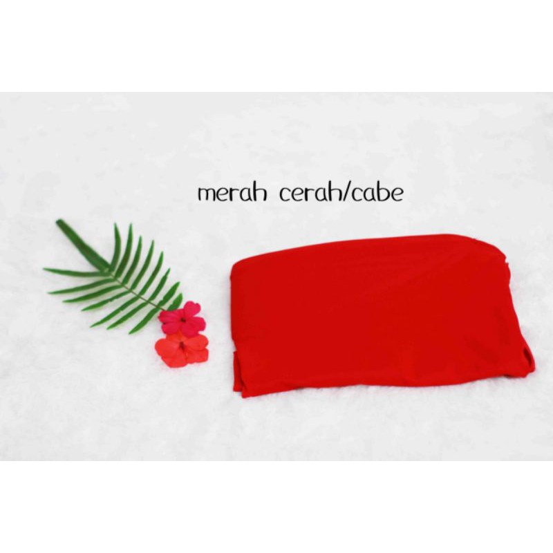 Hijab sport/kerudung voly/kerudung olahraga/hijab simple/hijab instan/kerudung mizuno/asics-Merah cabe