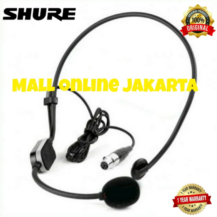 Mic headset shure original sm35 microphone head set sm 35 ori