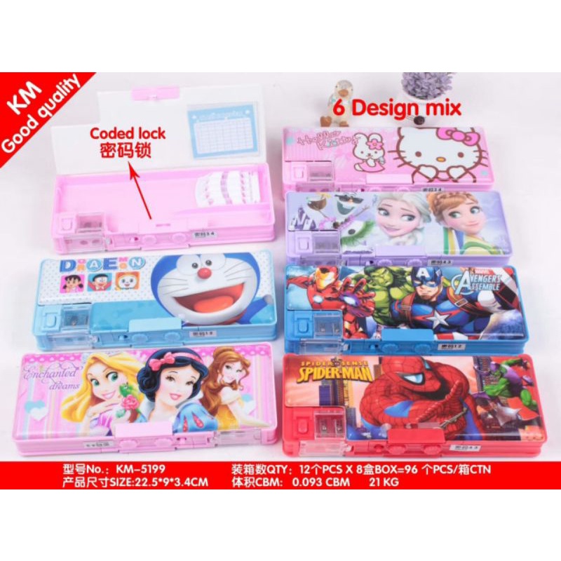 

Kotak Pensil/ Tempat Pensil/ Pencil Case Magnet Disney Kode