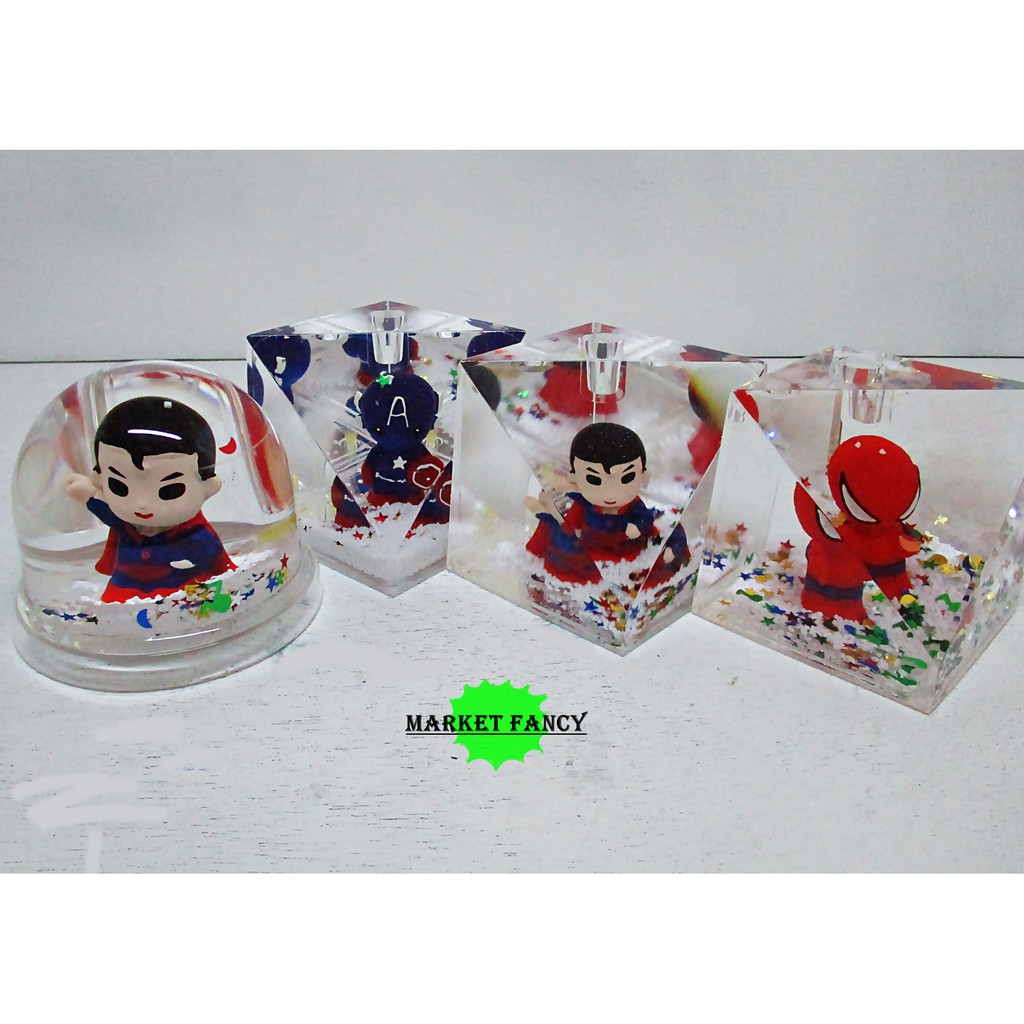 

Stand Pen Captain America Spiderman Superman - Pajangan Tempat Pen Air