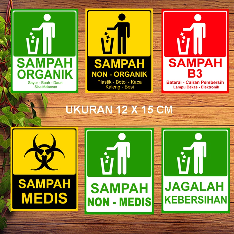 Jual Stiker Tempat Sampah Organik Dan Non Organik Sampah Pilih Saja