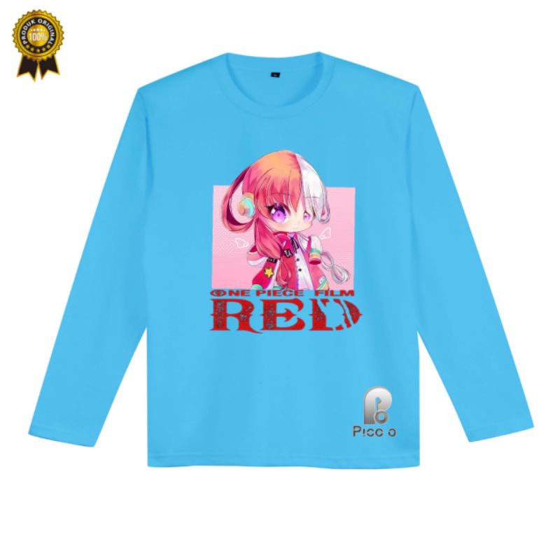 kaos anak one piece uta lengan panjang bahan premium