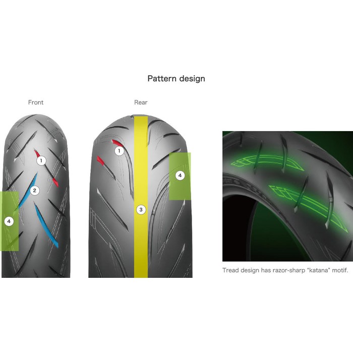 Stok baru  Ban Battlax S21 120/60-17 & 160/60-17 Paket Depan Belakang