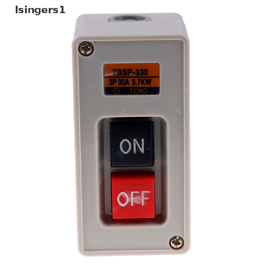 (lsingers1) Tbsp-330 Saklar power push button on / off 3 Fase 3.7Kw 30A