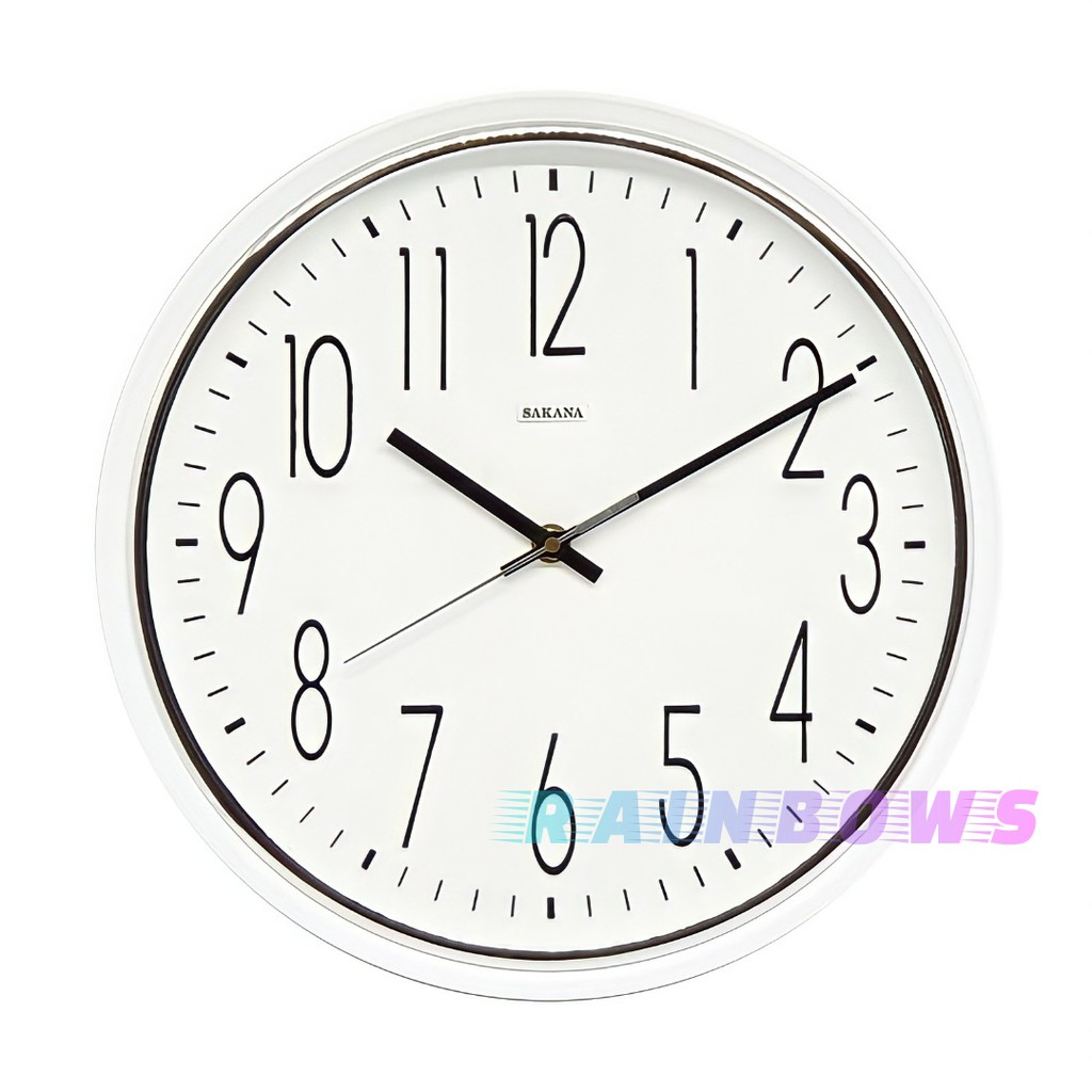 Jual Jam Dinding Sakana (050) Modern Stylish Chrome (Quartz) Shopee